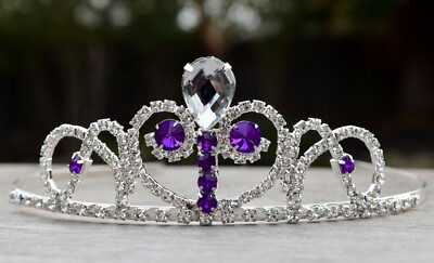 Sofia the First Tiara Crown Rhinestone Replica Purple Princess Costume  Cosplay