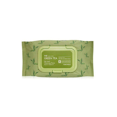 Chok Chok Green Tea & Aloe Face Wipes - Hydrating Makeup Remover for All Skin