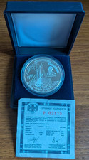 1996 Russia 3 Roubles Icebreaker Yermak 1 Oz Silver Proof BOX & COA