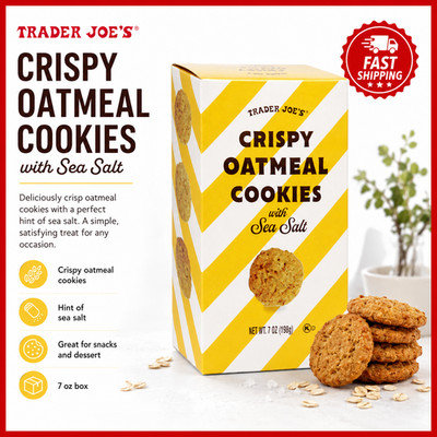 Crispy Oatmeal Cookies with Sea Salt