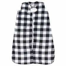 Hudson Baby Plush Sleeping Bag, Sack, Blanket, Black Plaid Sz 18-24M NEW