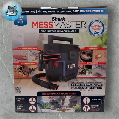 #ad Shark MessMaster 1 Gal 7 Peak HP Portable Wet Dry Vacuum Self Rinsing AnyBag $109.99