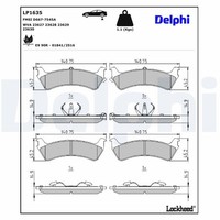 Delphi Bremsbelagsatz, Scheibenbremse LP1635 FüR Ford Usa Jeep