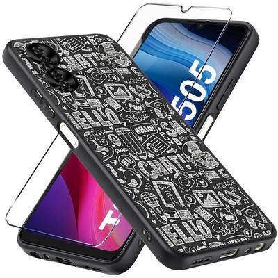Kit Completo Cover E Vetro Temperato Per ZTE Blade A35E - Custodia Antiurto In TPU + Pellicola Protettiva - Protezione Totale - 5