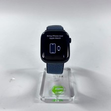 GPS Only Apple Watch Series 11 46MM Black Aluminum Blue Band MEV04LW/A