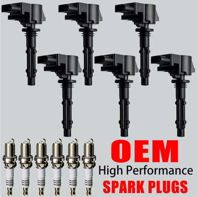 6X OEM Ignition Coil & Iridium Spark Plug For Mercedes-Benz C300 C350 3.0L 3.5L