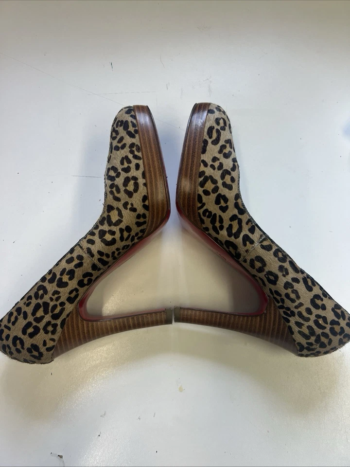Oh Deer Leopard 4.5" Pumps With Red Sole 9M - Image 3 of 3