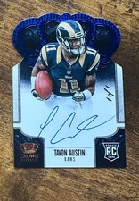 2013 Crown Royale Panini's Choice Auto Blue #235 Tavon Austin 1/1 RC #X16595
