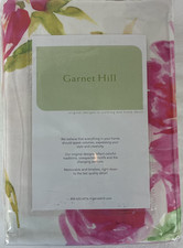 Garnet Hill Queen Duvet Cover ROSE Floral 100% Cotton GH40521 Button Closure NWT