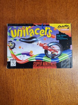 Uniracers BOX ONLY Super Nintendo SNES Includes Manual Maps Poster Authentic