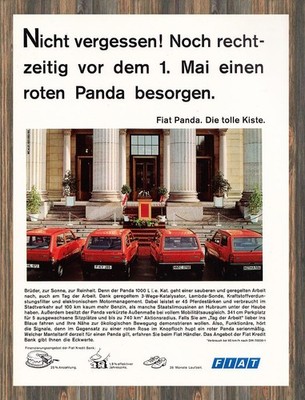 Fiat Panda - Reklame Werbeanzeige Original-Werbung 1989 (3)