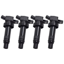 4PCS Ignition Coil 4X Spark Plug UF652 For Kia Rio Soul Hyundai Accent Veloster