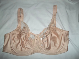 Wacoal 85121 Beige Nude Feather Sheer Embroidery Underwire Bra size 34D