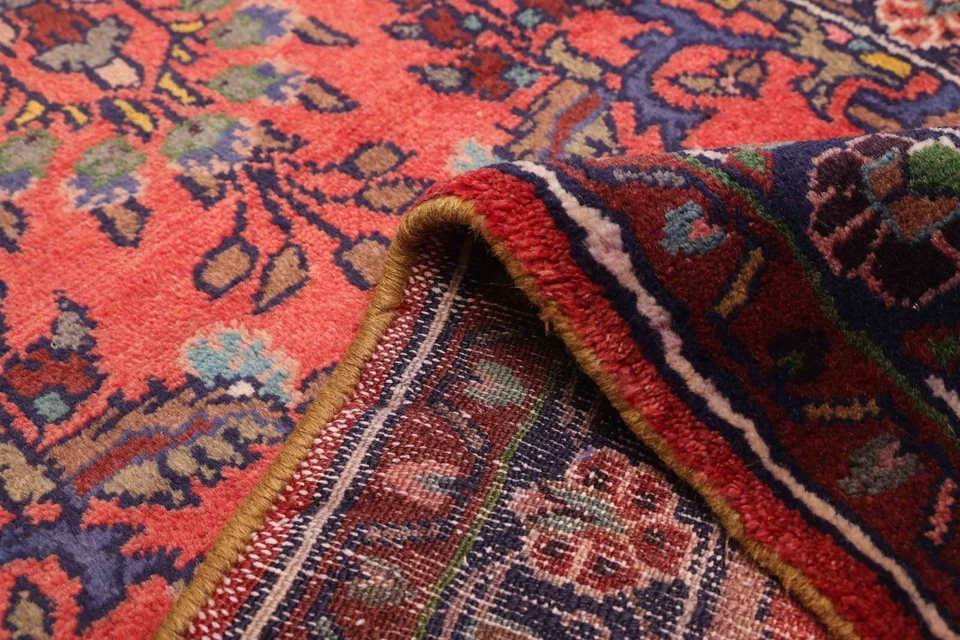 复古手工打结长条地毯 2 英尺 8 英寸 x 9 英尺 9 英寸传统东方羊毛地毯 — 第 4/4 张图片