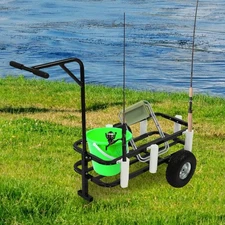 Beach Fishing Cart, Outdoor Heavy Duty Fishing/Beach Cart, Cart with Large Wheel