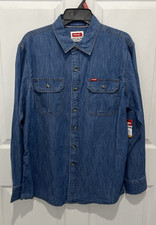 Wrangler Five Star Heritage Long Sleeve Button-Up Shirt Denim
