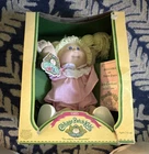 Cabbage Patch Kids 1985  Doll Blonde Curly Hair Blue Eyes w/ Box Papers