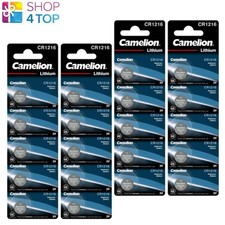20 Camelion Cr1216 Batteries Lithium 3V Button Cell Cr1216-Bp5 5Pcs Exp 2031 New