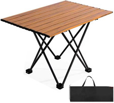 Foldable Camping Side Tables, Large Folding Camping Table, Sidetables with Stora