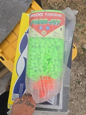 Moldex 6845 Pura-Fit PlugStation SparkPlugs Foam Polyurethane Earplugs (500/Box)