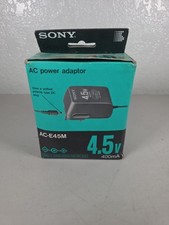Vintage Sony 4.5V AC Power Adapter AC-E45M 1991 w/ Original Box Type G