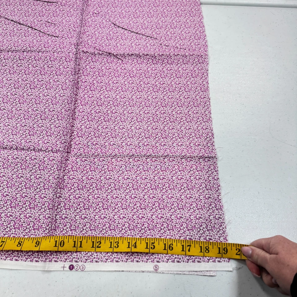quilting fabric purple floral cotton 18x44 - Image 3 of 4