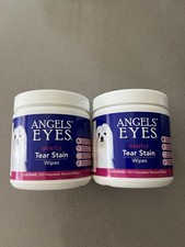 Angels' Eyes Gentle Tear 100 Presoaked Textured Stain Wipes Exp. 2028 Lot Of 2 