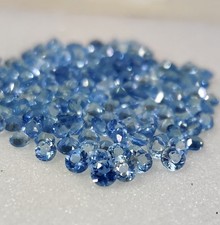 Natural Aquamarine Round 3mm Cut Gemstone AAA Quality Loose Stone For Jewelry