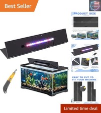 Aquarium Lids Polycarbonate Canopy with LED Light 29 x 11.38 x 0.12 Inch for ...
