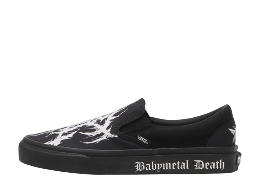 BABYL × Vans Slip-On 26cm BABYMETAL × Vans Slip-On Black White 702999-0001 Men's Size | eBay