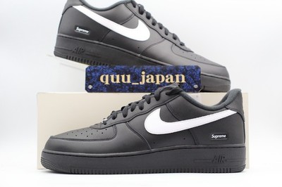 Size 10.5 - Supreme x Nike Air Force 1 Low Box Logo - Black White