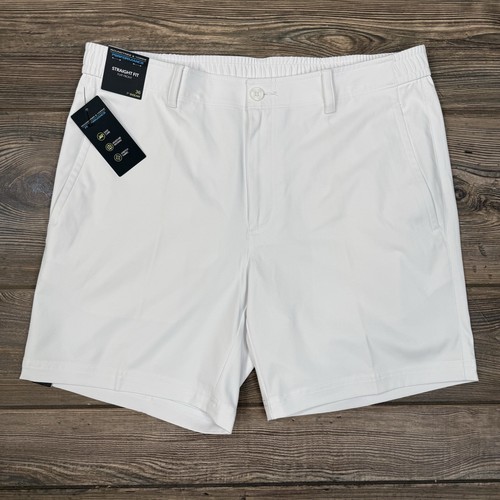 Roundtree & Yorke Performance 7" Shorts Performance Golf Herren Gr. 36 weiß NEU