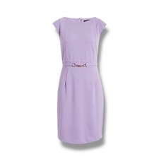 Tahari ASL Cap Sleeve Crepe Sheath Dress in Hyacinth - Size 8