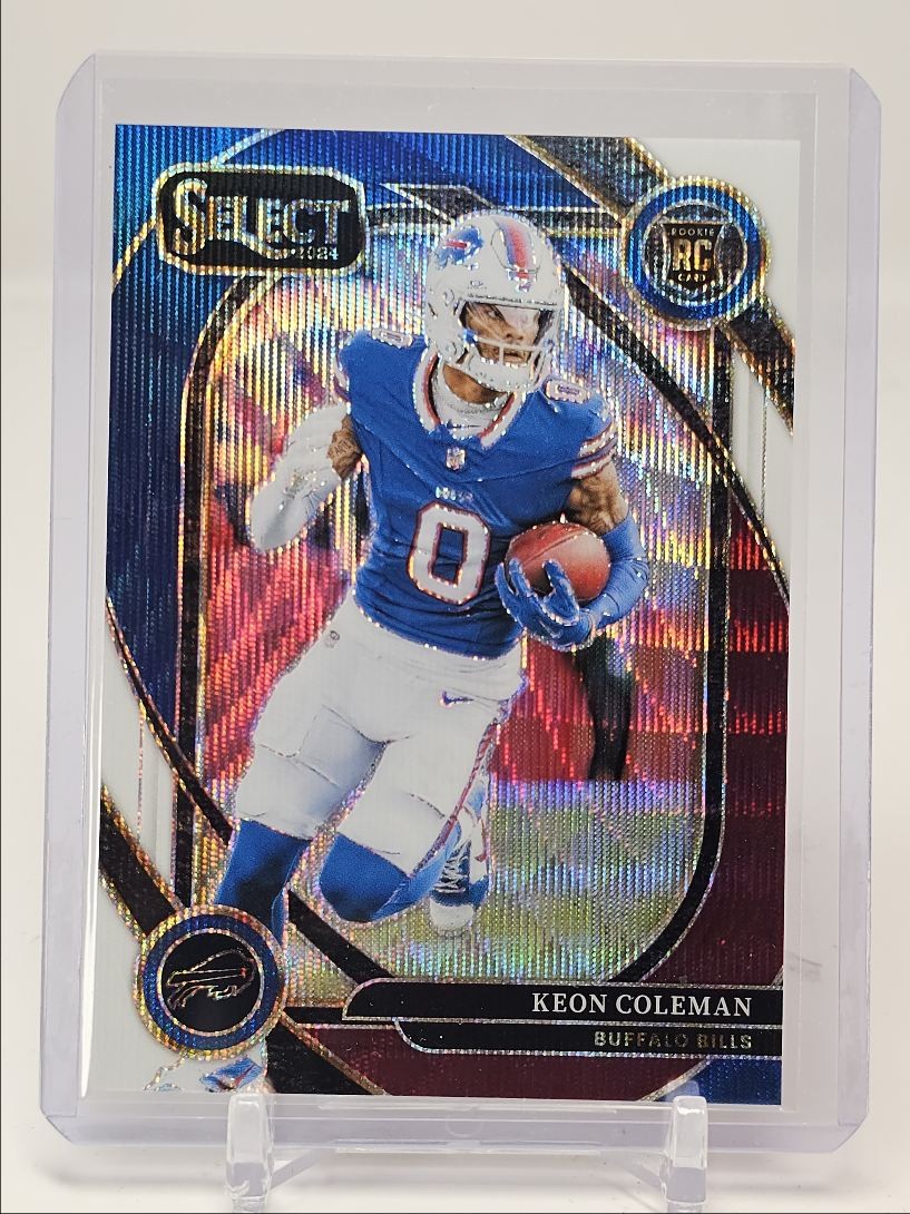 KEON COLEMAN 2024 SELECT CLUB LEVEL ROOKIE TRI COLOR PRIZM RC /149 Q3549