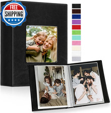 Photo Album 4X6 100 Pockets 2 Packs Small Mini Capacity Leather Photo Albums...