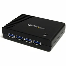 StarTech 4 Port Black SuperSpeed USB 3.0 Hub ST4300USB3