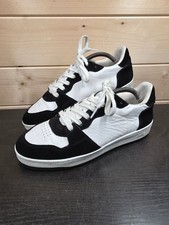 Arne Basket Sneaker Herren UK 9 EU 43 Schwarz Weiß Schnürschuhe Leder Wildleder Turnschuhe