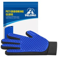 Pet Hair Removal Glove with 255 Silicone Tips for Dogs  Cats, One Size, Blue