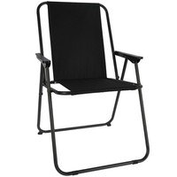 Faltbarer Campingstuhl Schwarz 48X57X85Cm Klappstuhl Stuhl Faltstuhl Strandstuhl