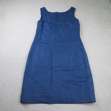 Pendleton Sheath Dress Women Size 10 Blue Rayon Sleeveless Midi USA Made