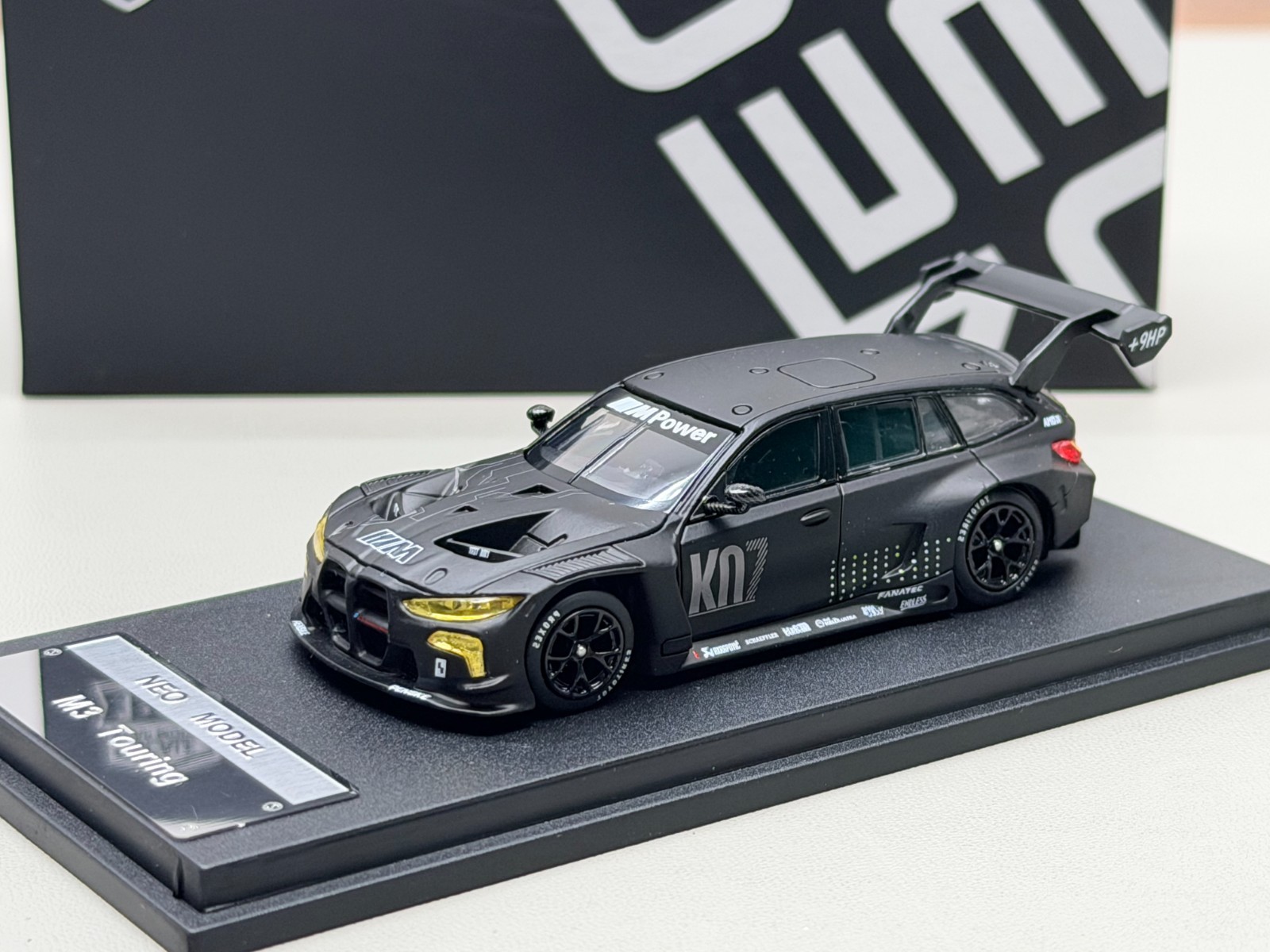 Neo 1/64 M3 GT3 Touring Black  Alloy Car Model
