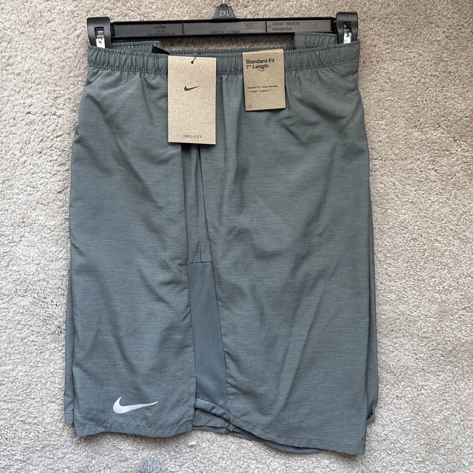 Men’ Nike Running Shorts CZ9066-084 Dri-FIT Challenger Brief-Lined Grey XXL NWT