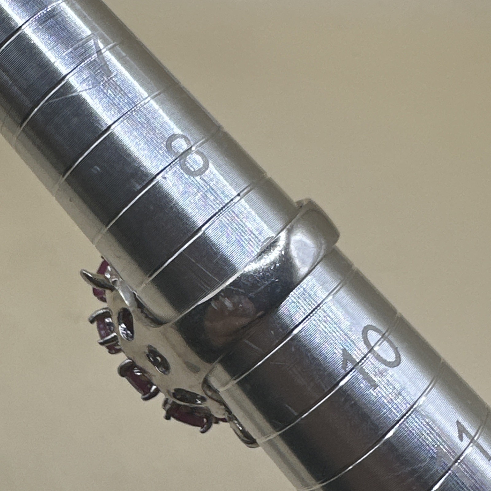 Indian Ruby Set Turtle Design Cluster Sterling St… - image 10