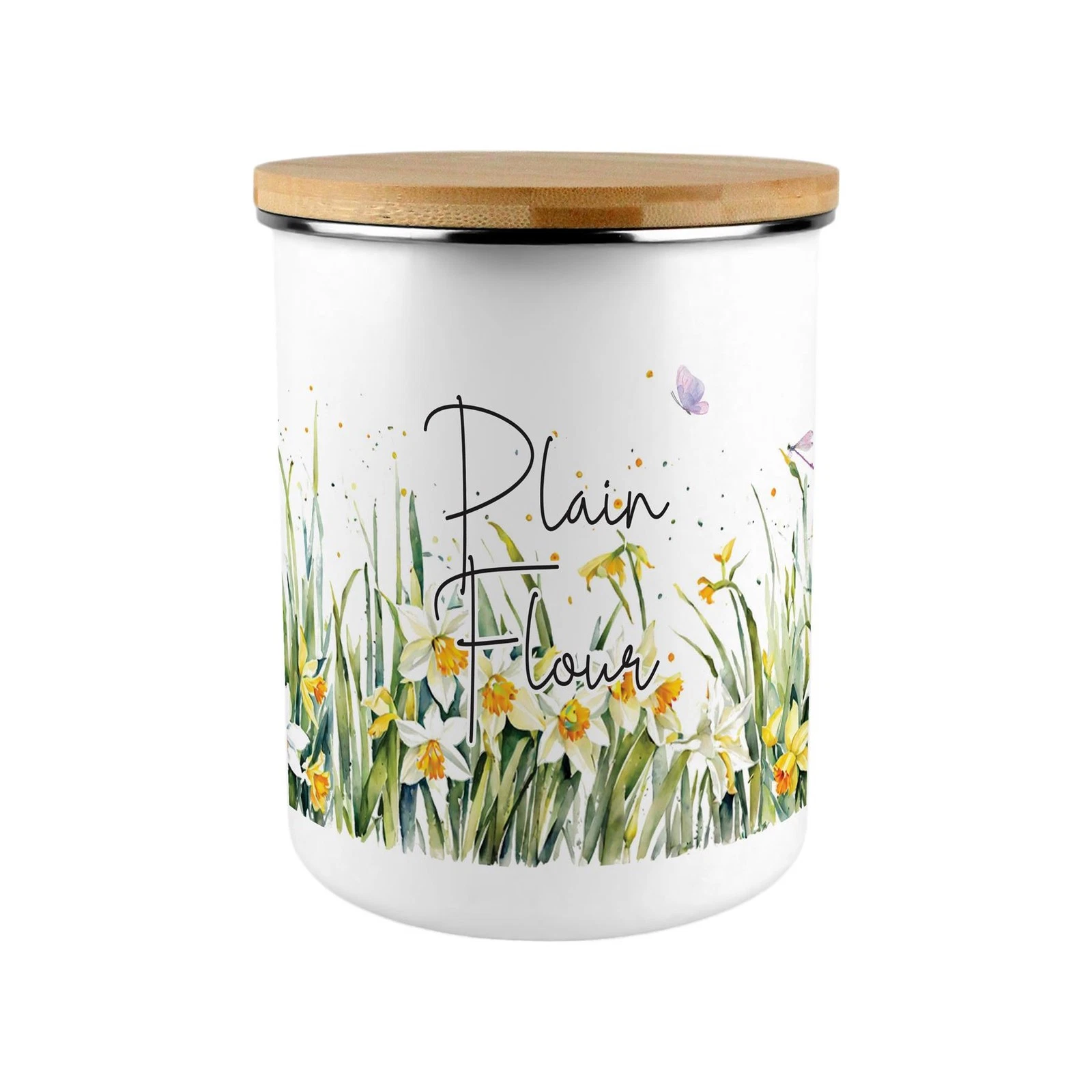 Large Plain Flour Canister - Daffodil Meadow Storage - Homeware Gift