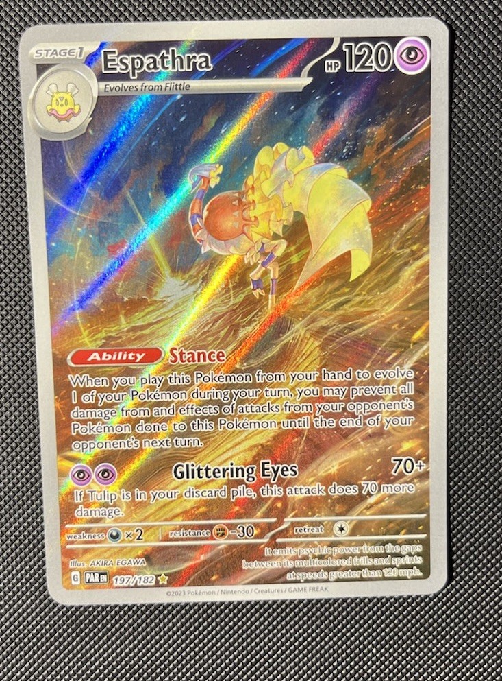 Espathra 197/182 Sv04: Paradox Rift Holo Pokemon Card TCG Near Mint