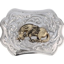 New Bucking Bronc Bronco Saddle Horse Rodeo Cowboy Western NOS Vtg Belt Buckle