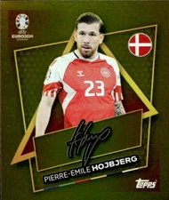 figurina UEFA Euro 2024 Germany Gold Firmate Topps  #   DEN SP  HOJBJERG