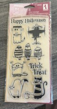 Inkadinkadoo Halloween Clear Stamps New Old Stock Sealed 2008 Dimensions 98546