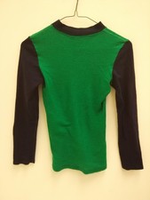 Palmers Sweater Youth Large Green Navy Colorblock Long Sleeve Crewneck Knit