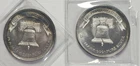 (2) 1 Ounce .999 Fine Silver 1982 Liberty Bell A-Mark Silver  Round